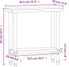 vidaXL Piano di lavoro per cucina 82,5x30x85 cm in acciaio Anteprima dell’immagine prodotto 8