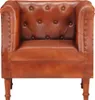 vidaXL Fauteuil marron cuir véritable Voir les images du produit 11