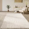 Hochflor Teppich Wohnzimmer Shaggy Skandinavisch Boho Produktbild-Vorschau 1