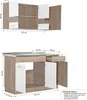 Homestyle4u Küche Küchenzeile Küchenblock Eiche Holz Weiß Produktbild-Vorschau 3