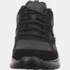 A close-up, front-facing view of a black Skechers sneaker. Anteprima dell’immagine prodotto