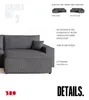 BroMARKT Ecksofa ADI XL Schlaffunktion Bettkasten L-Form Produktbild-Vorschau 8