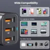 200W GaN snellader met EU-stekker – 6 poorten (3x USB-C + Productafbeelding-voorbeeld 3