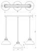 Lampa wisząca Sven czerwony matowa-biała-czarna 3xE27x15W Podgląd zdjęcia produktu 7