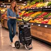 Faltbarer Aluminium Einkaufstrolley 57L (48L + 9L Kühlfach) Produktbild-Vorschau 2