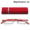 Klare Brille Halbrahmen-Lesebrille für Männer und Frauen Produktbild-Vorschau 1