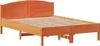 vidaXL Massivholzbett ohne Matratze Wachsbraun 140x200 cm Produktbild-Vorschau 7