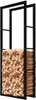 A black metal firewood rack filled with logs. Produktbild-Vorschau