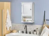 BELIANI Zrcadlová koupelnová skříňka bílá MDF 34 x 53 cm Náhled obrázku produktu 4