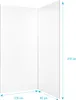 Lot de 2 Panneaux Muraux Aluminium Blanc 90+120 x 210 cm Voir les images du produit 5