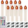 sada 10 LED svíček - bezplamenné čajové svíčky na baterie s Náhled obrázku produktu 1