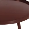 Mesa Beistelltisch L 34Xø60 Cm Holz Bordeauxrot Produktbild-Vorschau 3