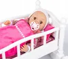Kinderplay Puppenwiege 2-in-1 mit Bettwäsche – Schaukelbett Produktbild-Vorschau 5