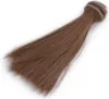 1m Puppenhaar Perücke braun glatt 15cm lang Produktbild-Vorschau