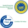 Image contains logos and text related to certifications and geographical indications. Produktbild-Vorschau