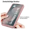 Hands holding a pink phone case with a phone inside, showing its dual-layer structure. Produktbild-Vorschau