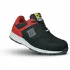 A single black and red safety shoe is shown against a white background. Produktbild-Vorschau