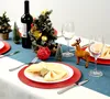 Platzset Rund Rot Abwaschbar, Tischsets Abwaschbar Produktbild-Vorschau 2