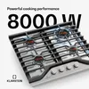 KlarsteinTurbocast plynová varná deska | 304 nerezová ocel Náhled obrázku produktu 2