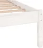 Close-up of a white wooden bed frame with wooden slats. Náhľad obrázku produktu