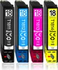 Four printer ink cartridges lined up against a white background. Produktbild-Vorschau