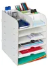 Organizér na stôl s úložnými priehradkami RD42749, biela Náhľad obrázku produktu 1