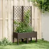 vidaXL květináč s mříží hnědý 80x40x142 cm PP Náhled obrázku produktu 2