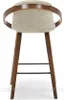 Chaise de bar design HODA - noyer / beige Voir les images du produit 4
