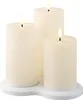 LED Kerzen mit Timer 12,5-17,5cm Wachs 3er Set Creme / Produktbild-Vorschau 4