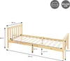 A diagram showing the dimensions of a wooden bed frame. Náhľad obrázku produktu