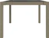 Tavolo da giardino 150 x 75 x 90 cm in vetro e polyrattan Anteprima dell’immagine prodotto 3