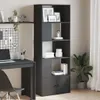 vidaXL Bücherregal Schwarz 70x36x189 cm Holzwerkstoff Produktbild-Vorschau 2