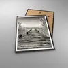 Gerahmtes Poster - Schwarzer Rahmen - Brücke Pier Sepia - Produktbild-Vorschau 3