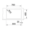 Lavello Blanco LEXA 8, dimensioni 780 x 500 mm, colore Anteprima dell’immagine prodotto 6