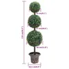 vidaXL Kunstplant, buxus, met pot, bolvormig, groen, 118 cm Productafbeelding-voorbeeld 4