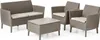 KETER 253221 Set da esterno 4 posti Salemo - Cappuccino Anteprima dell’immagine prodotto 1