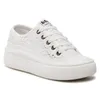 A white lace sneaker with a platform sole. Voir les images du produit