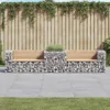 Panchina da giardino con gabbione in legno di pino Anteprima dell’immagine prodotto 2