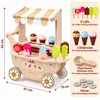 Carrito de helados de madera - Incluye 9 cubitos de hielo Vista previa de la imagen del producto 3
