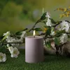 LED Stumpenkerze MIA - Kunststoff - realistische 3D Flamme - H- 10cm - outdoor - pastell lila Produktbild-Vorschau