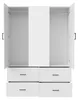 Armoire 130 cm, 2 portes avec miroir, 2 étagères, 4 Voir les images du produit 6