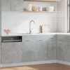 A modern kitchen scene featuring a sink base cabinet with a concrete-effect finish. Náhľad obrázku produktu