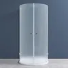 doporro Cabine de Douche Ronde 100x100cm Opaque Paroi de Voir les images du produit 1