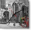 Wanduhr - Quadrat - Glasuhr - Rot Fahrrad Allee - 30x30cm - Produktbild-Vorschau 1