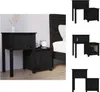 vidaXL Nachttisch Schwarz 79,5x38x65,5 cm Massivholz Kiefer Produktbild-Vorschau 1