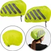 2 x Fahrradhelm Regenschutz Neon Gelb mit reflektierenden Produktbild-Vorschau 1