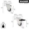 WAGNER Design 3C - Kółka skrętne miękkie 4-częściowy zestaw Podgląd zdjęcia produktu 2