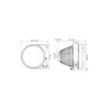 Faro anteriore a LED Koso Hawkeye, 813 lumen, universale, Anteprima dell’immagine prodotto 2