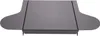 A dark gray storage tray with extended side panels, viewed from a slightly elevated front angle. Produktbild-Vorschau