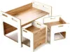 Stolek se 2 židlemi 3v1 bílý/dub montessori Náhled obrázku produktu 1
